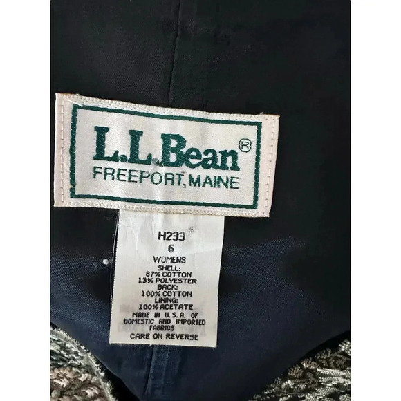 Vintage L.L. Bean Freeport Maine Tapestry Adjustable Tie Back Vest Size 6 - Picture 3 of 4